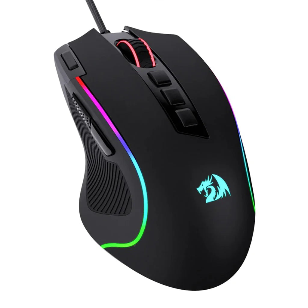 M612 Predator RGB Gaming Mouse, 8000 DPI Wired Optical Gamer Mouse 5 Backlit Modes, Software Supports DIY Key binds Rapid Fire Button
