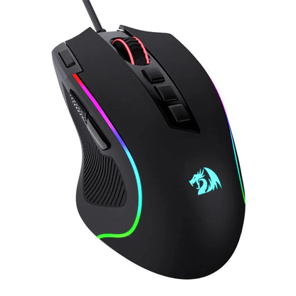 M612 Predator RGB Gaming Mouse, 8000 DPI Wired Optical Gamer Mouse 5 Backlit Modes, Software Supports DIY Key binds Rapid Fire Button